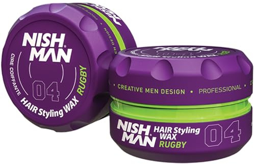 Nish Man HAIR Styling GEL WAX Rugby 04, purple, 1 count