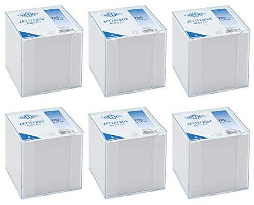 WEDO 6X Zettelbox Ersatzpapier weiß