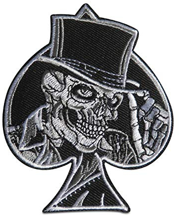 Finally Home Totenkopf auf Pik Patches zum Aufbügeln | Patch, Bügelflicken, Flicken, Aufnäher