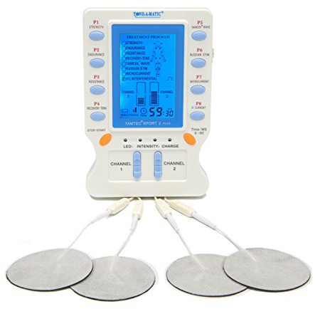 Electronic Muscle Stimulator TAMTEC Sport 2 - TENS EMS Unit – ARP Recovery for Pain Relief, Muscle Building & Toning 2Ch Electrotherapy Device
