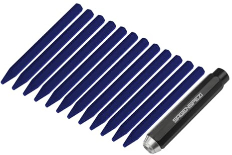 Sägenspezi Kreide blau 12 Stück inklusive Kreide-Halter für 11 mm bis Ø 12 mm (auch in verschiedenen Farben auswählbar) Signierkreide 11 x 110 mm Forstkreide wasserfest
