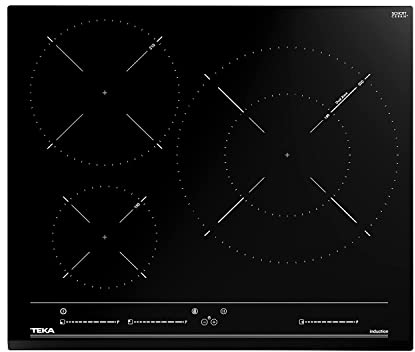 Teka IZC 63320 MST - Placa Inducción MasterSense 60 cm, con 3 Zonas de Cocción, 8 Funciones, Máxima Potencia, Placa Inducción Tres Fuegos, Color Negro