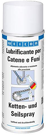 WEICON Lubrificante Spray per Catene e Funi 400 ml resistente alla pressione, lubrificante adesivo, incolore