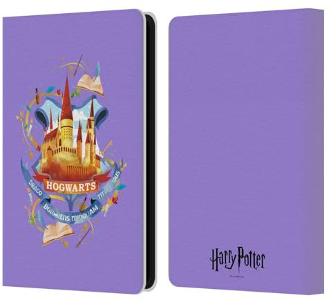 Head Case Designs Offizielle Harry Potter Hogwarts Deathly Hallows II Leder-Wallet-Hülle Kompatibel mit Kindle Paperwhite 5 (2021)