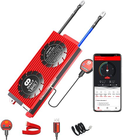 DALY inteligente BMS 8S 24V 100A LiFePO4 placa de protección de batería con cables de equilibrio UART RS485 CAN módulo de protección de batería de comunicación BMS para batería 24V