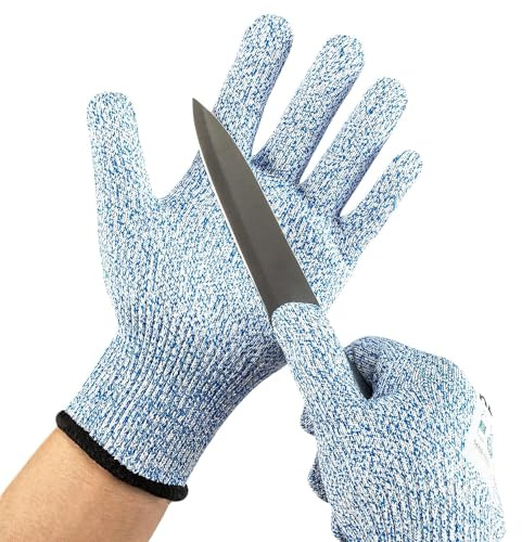 Kebada Cut Resistant Gloves, Food Grade Cut Proof Gloves for Kitchen, ANSI A4 Safety Protection, Ideal for Chef's Work, Large