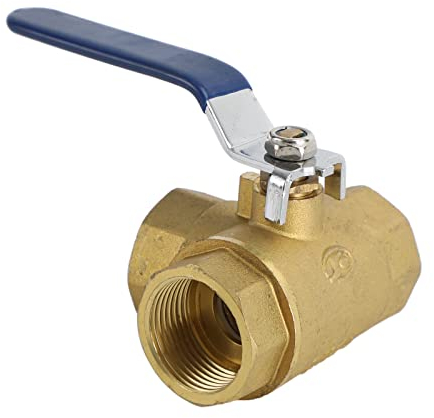 Areyourshop 1 DN25 3 Wege Kugelhahn Drei T Port NPT Messing weibliche Art Für Wasser Öl, 1 Zoll Messing Kugelhahn