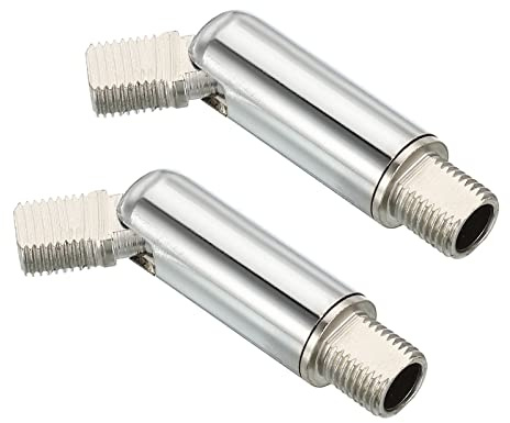 PATIKIL 180/350 Degré Incliné Plafond Lumière Adaptateur, 2 Paquet M10 Fil Lustres Plafond Pendentif Éclairage Adaptateur pour Angle ou Irrégulier Plafond, Chrome