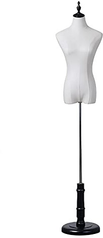 Schwarze weibliche Schaufensterpuppe, Torso-Nähschaufensterpuppe mit Holzständer, für Thekenfenster-Ausstellung, verstellbar, abnehmbar (Größe: mit Armen + Kopf) (Mehrfarbig ohne Arme + Kopf