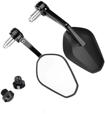 Für SUZUKI GS 500 SV 650 Für Bandit GSF 650 Dl 650 Motorrad-Lenkerendenspiegel Universal Rückspiegel 7/8 22 Mm Motorradspiegel-Set(Quadratischer Spiegel)