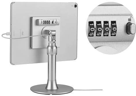 Support d'iPad pour kiosque anti-vol, verrouillage de mot de passe modifiable, support d'affichage et support de tablette de point de vente au détail sécurisé, pour des tablettes de 6-13.
