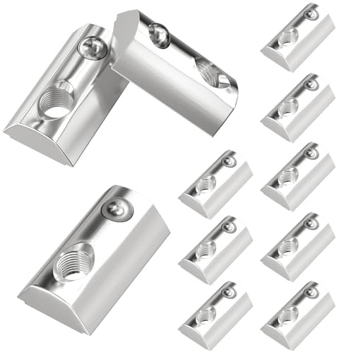 SCOOYUCK 30 Stück Nutensteine M8, Serie-40 Schiebemuttern, T Nut Hammermutter，für Aluminiumprofil Extrusionsschlitz Schiene (EU40-M8)