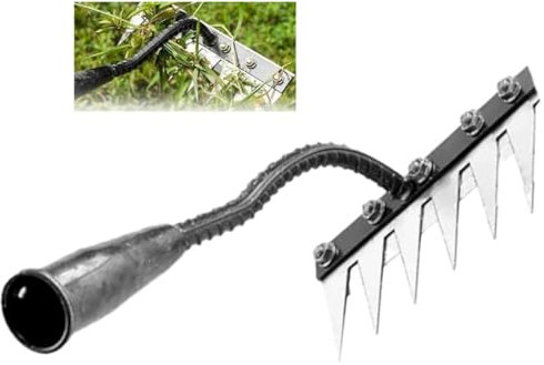 Gartenrechen aus Karbonstahl, 2025 Abnehmbarer Hochleistungs-Gartenrechen aus Metall, Eisenrechen für Gartenarbeit und Unkrautjäten, Handrechen zum Vertikutieren