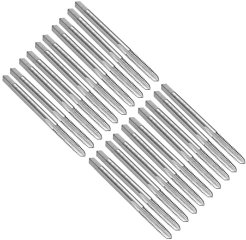 QUARKZMAN 20Pz Di Maschi Per Filettatura A Flauto Dritto, 8-32 Unc, Utensili Per Filettatura, Maschi Per Fresatura Filettata, Acciaio Rapido 6542 (HSS 6542)