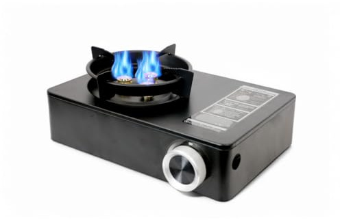 Portable Gas Camping Stove with Carrying Case | Butane Camping Stove, Wind-Resistant Camping Burner, Portable Outdoor Cooking Stove for Hiking, RV Trips, Hot Pot, Breakfast & Emergency Use