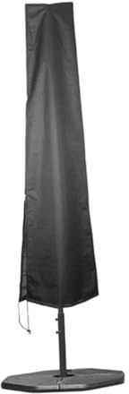 KONTONTY Housse de Parasol Déporté pour Patio Protection Complète Intempéries Couverture de Parasol Cantilever Noir