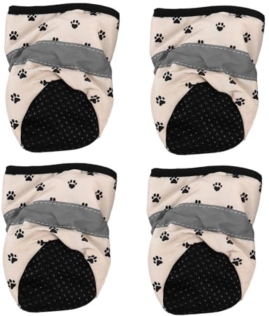 FUTUREORYY 4stücke Hundeschuhe Für Pfotenpflege wasserdichte rutschfeste Soft- Pet Booties Gelb Für Drinnen Und Draußen Als Für Hundebesitzer