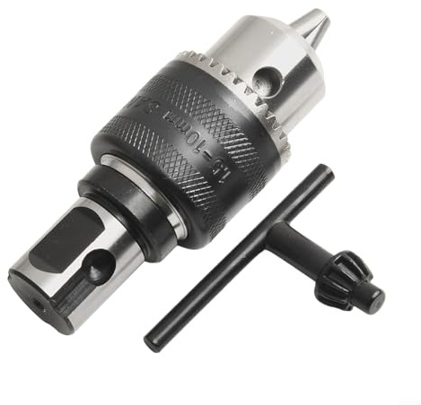 Lecreatekit Adaptor 3/4 inch Weldon Shank to B16 Taper Thread with 3 Jaw Magnetic Drill Chuck and Chuck Key for Precise Drill Chuck Operation (1)