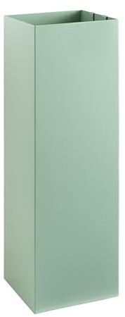 Neustein Portaombrelli verde con design moderno in metallo per casa e ufficio, 2 ganci, 2 vaschette estraibili, 15,5 x 15,5 x 49 cm, quadrato, portaombrelli