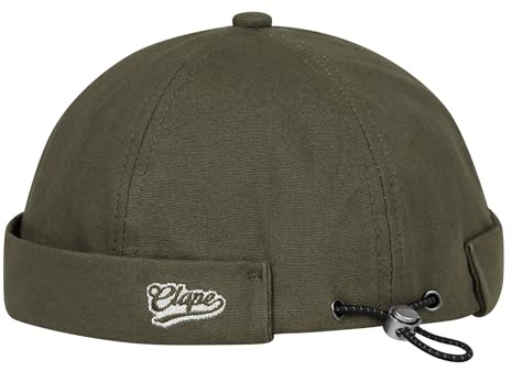 CLAPE Brimless Hat for Men, Foldable Moisture-Wicking Summer Cool Beanie Docker Cap Versatile Casual Rolled Cuff Harbour Hat
