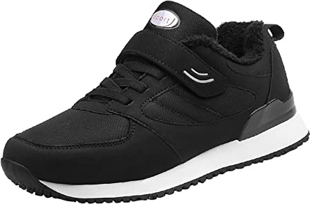 Sneaker Uomo Invernali Scarpe Sportivo Antiscivolo Caldi Fodera Stivaletti A Strappo Stivaletto Da Città Casual Tinta Unita Scarponcini Da Escursionismo Termici Traspirante Stivali Per Corsa