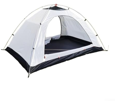 Tenda da campeggio autoportante a prova di 2 persone, in poliestere 190T, interno caldo per l'inverno, con base impermeabile Oxford PU4000 210D, pali in alluminio aeronautico, colore grigio
