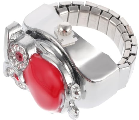 WRITWAA Retro Fingeruhr mit Eulenmuster aus Legierung Rostfrei und Bruchsicher Verstellbarer Modischer Fingerring für Täglichen Gebrauch