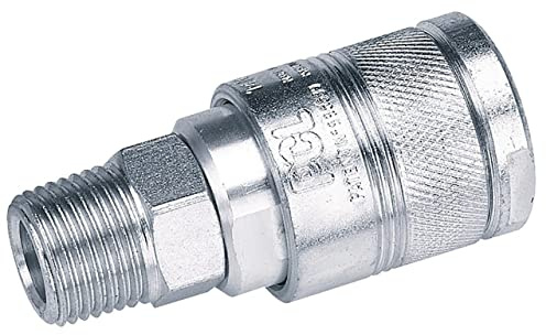 Draper 25857 BSP Female Thread Air Line Coupling, 1/2, Blue