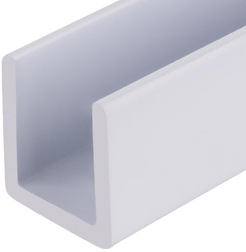 CRL White 1/2 Fixed Panel Shower Door Deep-U Channel - 95 in long