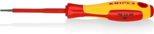 KNIPEX Screwdriver, VDE-Tested 175 mm, 98 13 20 | For Hexagon Socket Screws Insulated with Multi-Component Grips