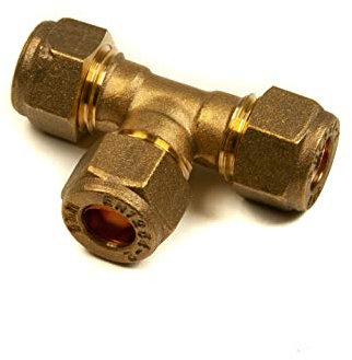 8mm Compression Equal Tee Brass Plumbing Pipe Fitting Thunderfix