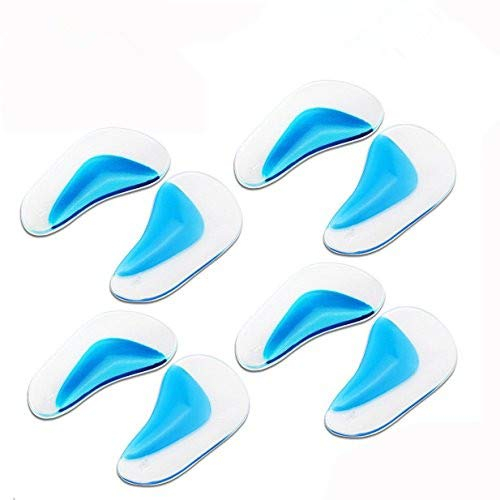 Cisixin 4 Pares Plantillas Ortopédicas para Niños y Niñas, Plantillas para Pies Planos, Almohadillas Protectoras de Gel Metatarsiano Medio para Fascitis Plantar, Pies Planos, Alivio del Dolor de Pie