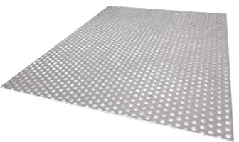 1mm Aluminium Lochblech Rv 3-5, Fenstergitter Alu-Lochblech Zuschnitte eins. Folie 600x1000