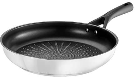 Pyrex Expert Bratpfanne , Stahl INOX _ andere Spülschwamm, Schwarz und Grau, 20 cm