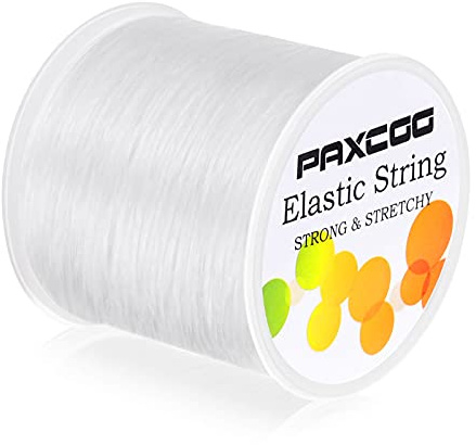 Paxcoo - 1 mm Elastic String for Jewelry Making and Bracelet Making