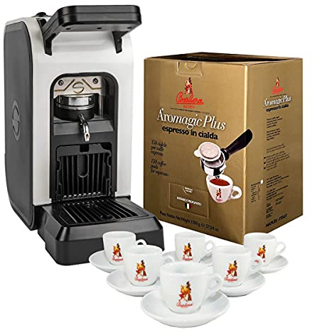 Barbera SPINEL CIAO COFFEE PODS MACHINE + 150 AROMAGIC COFFEE PODS + 1 SET (6PIECES) PREMIUM ESPRESSO CUPS