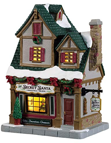 Lemax 95512 The Secret Santa X'Mas Shoppe, Caddington Village Collection, Porzellanhaus - Weihnachtsdorf Winterdorf