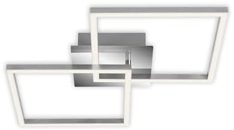 BRILONER - LED Deckenlampe dimmbar in Stufen, schwenkbar, warmweiße Lichtfarbe, LED Lampe, Deckenleuchte, Wohnzimmerlampe, Schlafzimmerlampe, Küchenlampe, Deckenbeleuchtung, 62x36,8x7,3 cm, Chrom-Alu