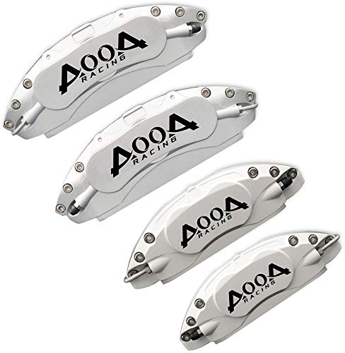 AOOA Coperchio pinza freno Coperchio pinza freno in alluminio, 4 pcs 12 colori disponibili, protezione pinza freno Adatto per la maggior parte delle auto Coperture pinze personalizzate (arancia)