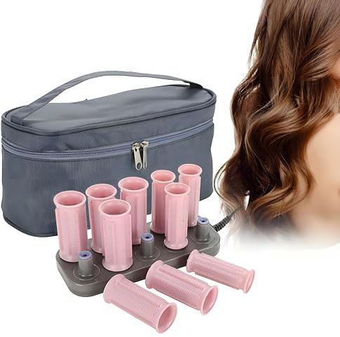 Dioche Professional Electric Heated Roller Hot Rollers, Home handheld Curling Roll Hair Tube Hair Styling Tool 220V 10Pcs(Basic)