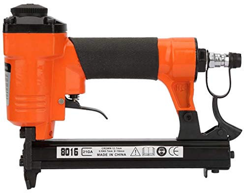 Mutuer Pistola Sparachiodi Pneumatica, Chiodatrice ad Aria Compressa 21GA 0.9x0.7mm, Classica