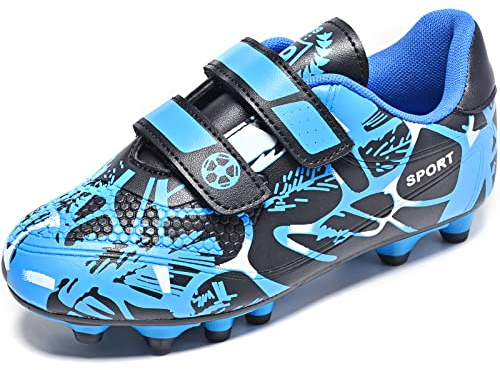 Mitudidi Crampon Foot Enfant Garçon Filles Légères Chaussures Entrainement Football Unisexe 28-37EU