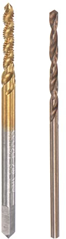 sourcing map M2 x 0,4 Spiralnut Gewindebohrer 1,6mm Bohrer Set | Metrisch M35 Schnellstahl Maschinengewindebohrer Bohrwerkzeug