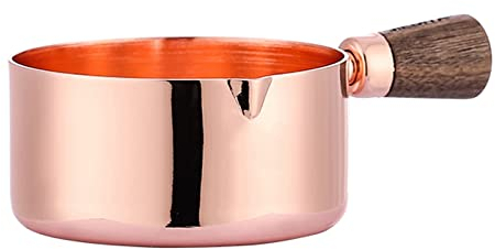 CHENMIAOMIAO Sauce Boat Gravy Bowl Stainless Steel Gravy Boat with Handle Gravy Dispenser Syrup Dispenser Can Be Used for Sauces, Gravy (2.7oz) pour ladle (Color : A)
