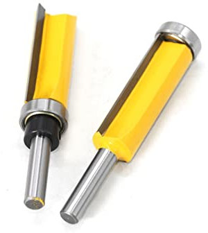 LRJSKWZC Router Bits 1 Piece 8mm Woodworking Straight Knife Flush Trim Pattern Router Bits Top and Bottom Bearing Drill Bits for Wood Cutting Machines (Cutting Edge Length : 1)