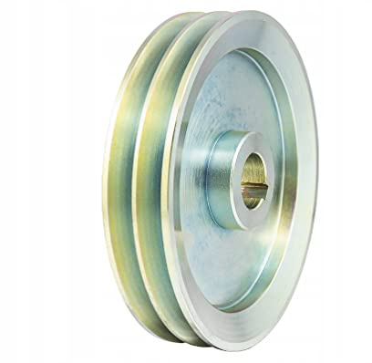 Keilriemenscheibe HB SPB 2x17mm 150mm Doppelscheibe Riemenscheibe E-Motor Riemenrad Elektromotorantrieb Keilriemen Riemenantrieb (Bohrung: 19mm, Nut 6mm)