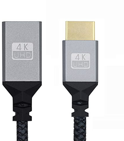 xiwai Rallonge HDMI de type A 4K 60 Hz 3D HDTV HDMI 1,5 m mâle vers femelle 1,4 coque en métal droite