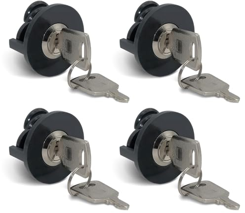 Lucchetto con chiave, confezione da 4 blocchi per prese con contatto di protezione, prevenire furti di corrente, presa di corrente, impedisce il contatto di bambini, animali domestici, per spina