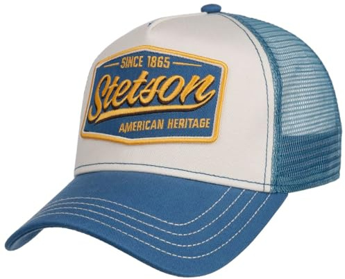 Stetson Madison Truckercap Snapback Damen und Herren Frühling Sommer blau One Size Small