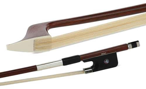 GEWA Bassbogen, Kontrabassbogen Carbon Student 4/4 - Holzoptik Dunkelbraun - Französisches Modell